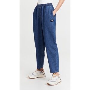 PushBUTTON Cocoon Denim Elastic Waist High Rise Pants